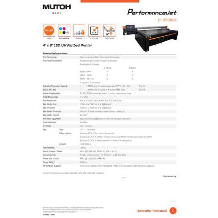 Mutoh PerformanceJet PJ-2508UF