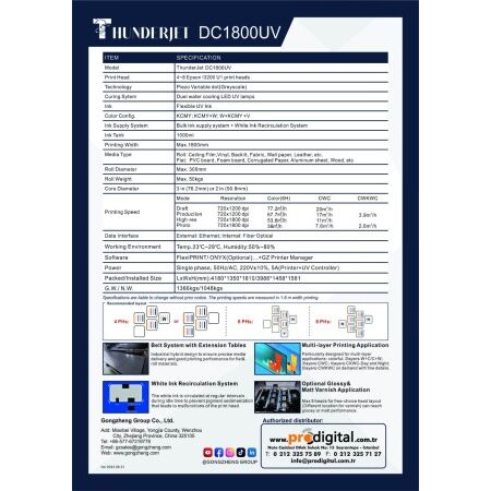 THUNDERJET DC1800UV